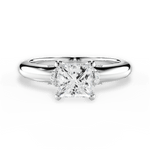 Florence Princess Cut Lab Grown Diamond 14Kt White Gold Engagement Ring