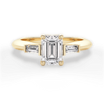 Emily Emerald Cut Lab Grown Diamond 18Kt Yellow Gold Engagement Ring