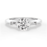 Emily Round Cut Lab Grown Diamond Platinum Engagement Ring