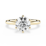 Angelica Round Cut Lab Grown Diamond 18Kt Yellow Gold Engagement Ring