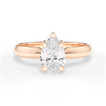 Diana Pear Cut Lab Grown Diamond 18Kt Rose Gold Engagement Ring