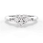 Emily Heart Cut Lab Grown Diamond 18Kt White Gold Engagement Ring