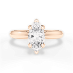 Diana Marquise Cut Lab Grown Diamond 18Kt Rose Gold Engagement Ring
