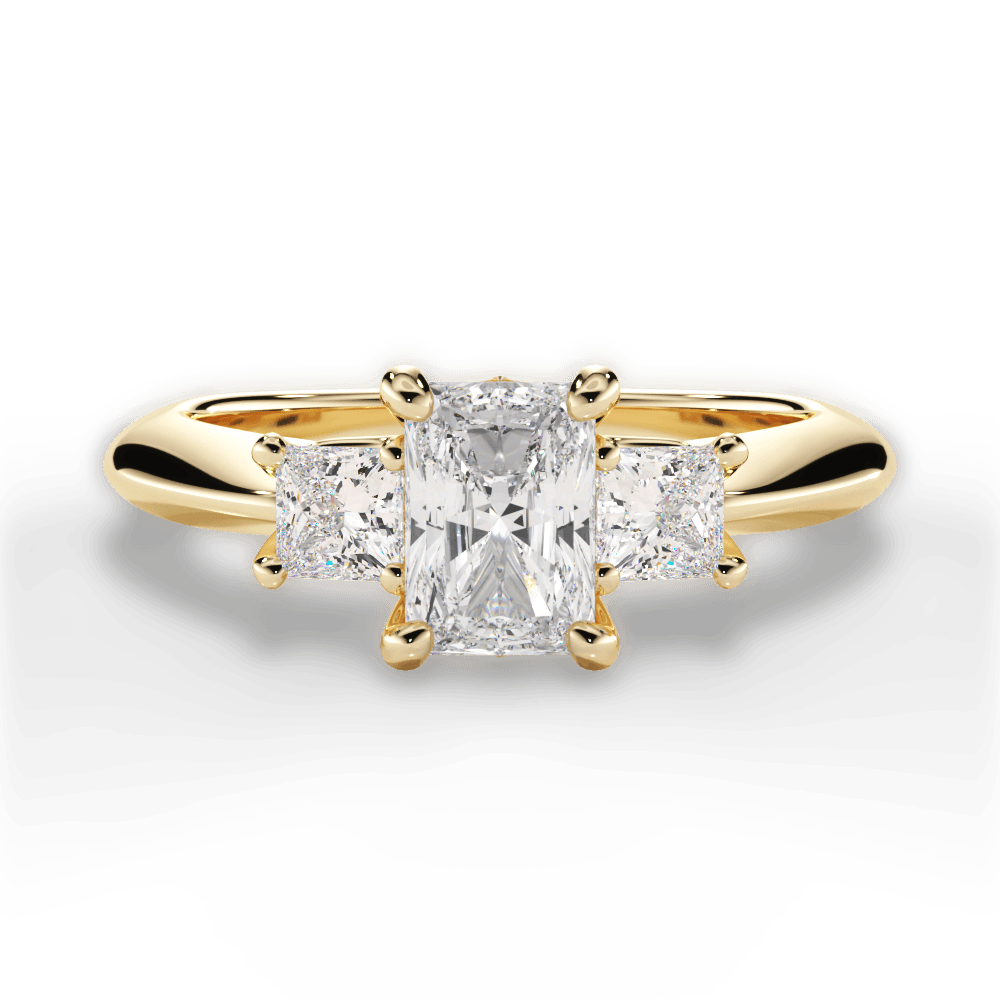 Dorothy Radiant Cut Lab Grown Diamond 18Kt Yellow Gold Engagement Ring