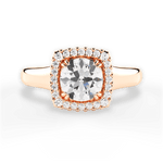 Jasmin Round Cut Lab Grown Diamond 18Kt Rose Gold Engagement Ring
