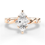 Emma Marquise Cut Lab Grown Diamond 18Kt Rose Gold Engagement Ring