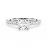 Laura Asscher Cut Lab Grown Diamond Platinum Engagement Ring