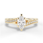 Elise Marquise Cut Lab Grown Diamond 18Kt Yellow Gold Engagement Ring