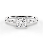 Elena Princess Cut Lab Grown Diamond 14Kt White Gold Engagement Ring