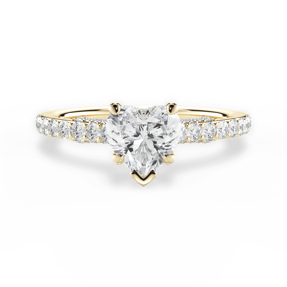 Laura Heart Cut Lab Grown Diamond 18Kt Yellow Gold Engagement Ring