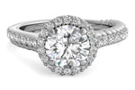 Kim Round Cut Lab Grown Diamond Platinum Engagement Ring