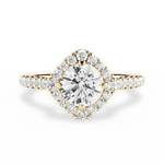 Jackie Round Cut Lab Grown Diamond 18Kt Yellow Gold Engagement Ring