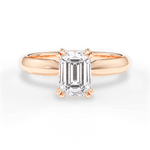 Claudia Emerald Cut Lab Grown Diamond 18Kt Rose Gold Engagement Ring