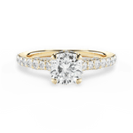 Laura Cushion Cut Lab Grown Diamond 18Kt Yellow Gold Engagement Ring
