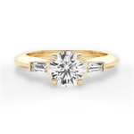 Emily Round Cut Lab Grown Diamond 18Kt Yellow Gold Engagement Ring