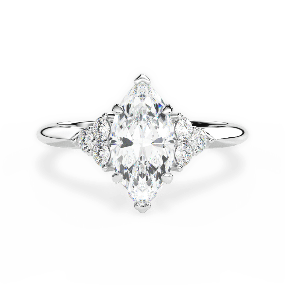 Celeste Marquise Cut Lab Grown Diamond Platinum Engagement Ring