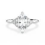 Celeste Marquise Cut Lab Grown Diamond 14Kt White Gold Engagement Ring