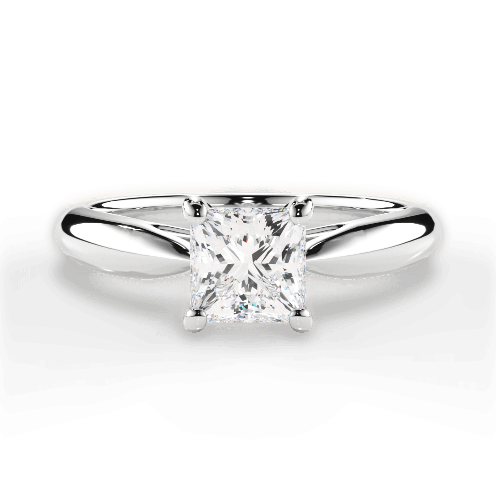 Amy Princess Cut Lab Grown Diamond Platinum Engagement Ring