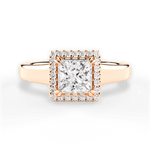 Jasmin Princess Cut Lab Grown Diamond 18Kt Rose Gold Engagement Ring