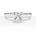 Carrie Heart Cut Lab Grown Diamond Platinum Engagement Ring