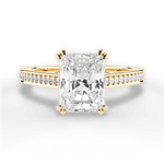 Denise Radiant Cut Lab Grown Diamond 18Kt Yellow Gold Engagement Ring
