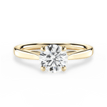 Angie Round Cut Lab Grown Diamond 18Kt Yellow Gold Engagement Ring