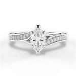 Elise Marquise Cut Lab Grown Diamond Platinum Engagement Ring