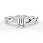 Emma Emerald Cut Lab Grown Diamond Platinum Engagement Ring