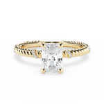 Chloe Radiant Cut Lab Grown Diamond 18Kt Yellow Gold Engagement Ring