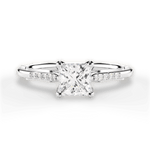 Christina Princess Cut Lab Grown Diamond 18Kt White Gold Engagement Ring