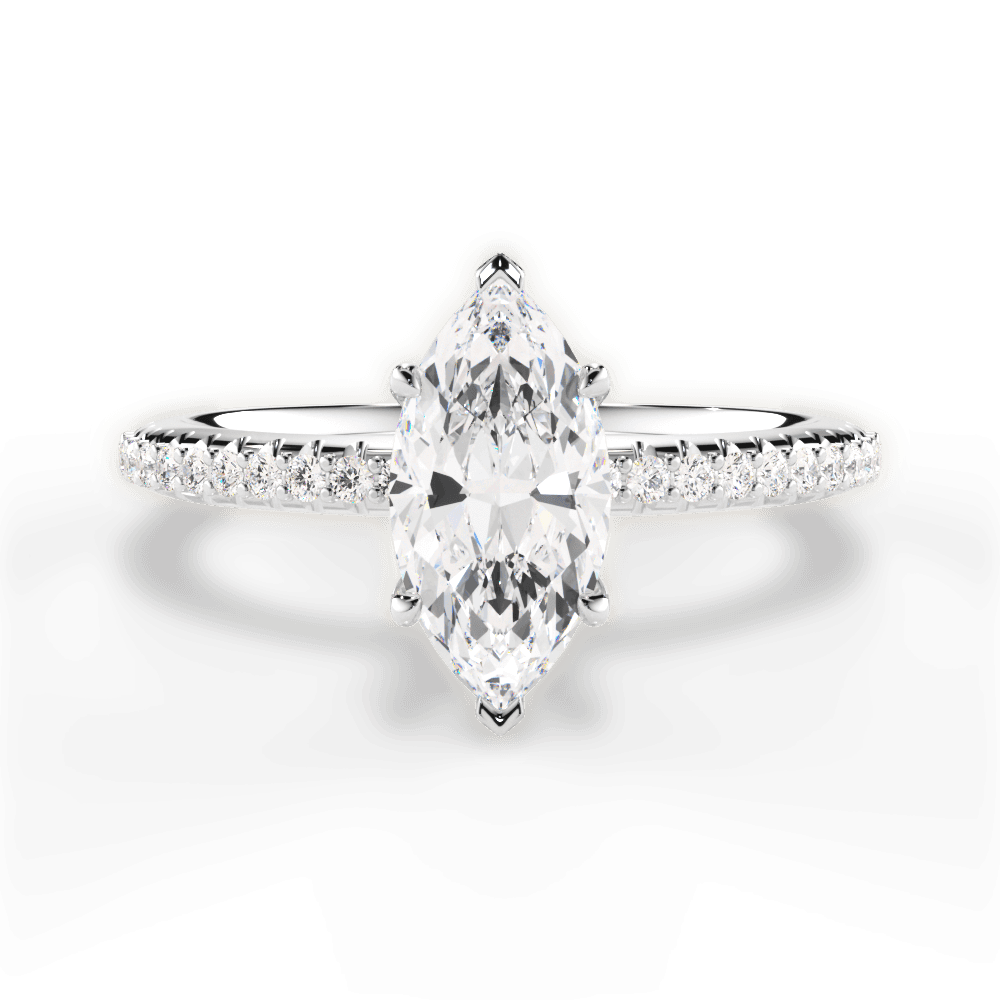 Giselle Marquise Cut Lab Grown Diamond Platinum Engagement Ring
