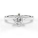 Ashley Cushion Cut Lab Grown Diamond Platinum Engagement Ring