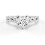 Justine Heart Cut Lab Grown Diamond Platinum Engagement Ring