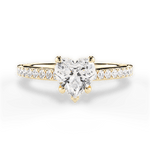 Frances Heart Cut Lab Grown Diamond 18Kt Yellow Gold Engagement Ring