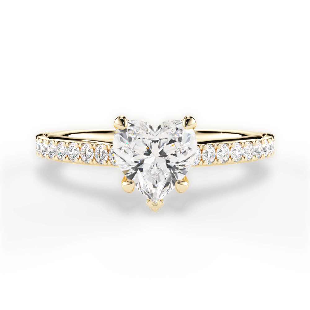 Frances Heart Cut Lab Grown Diamond 18Kt Yellow Gold Engagement Ring