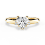 Florence Heart Cut Lab Grown Diamond 18Kt Yellow Gold Engagement Ring