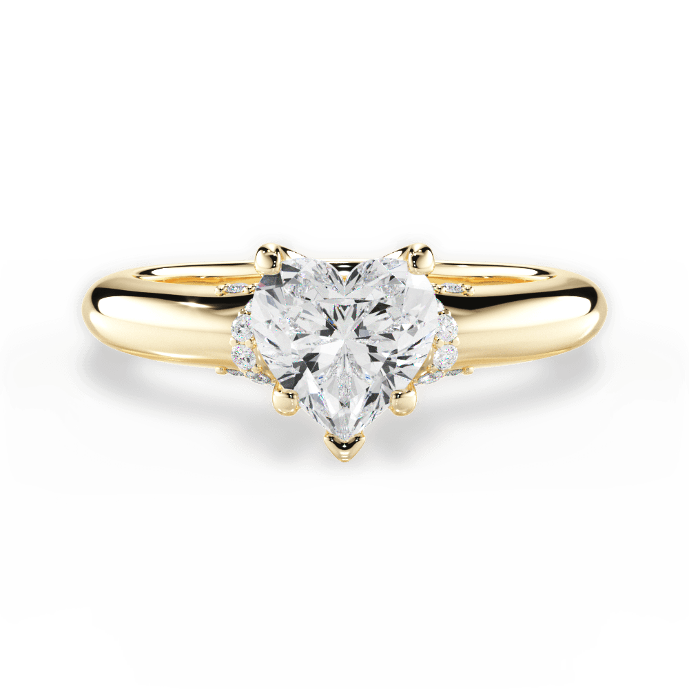 Florence Heart Cut Lab Grown Diamond 18Kt Yellow Gold Engagement Ring