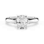 Florence Oval Cut Lab Grown Diamond 14Kt White Gold Engagement Ring