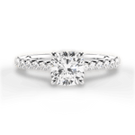 Dana Cushion Cut Lab Grown Diamond 18Kt White Gold Engagement Ring