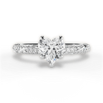 Gloria Heart Cut Lab Grown Diamond 18Kt White Gold Engagement Ring