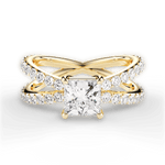Lauren Princess Cut Lab Grown Diamond 18Kt Yellow Gold Engagement Ring