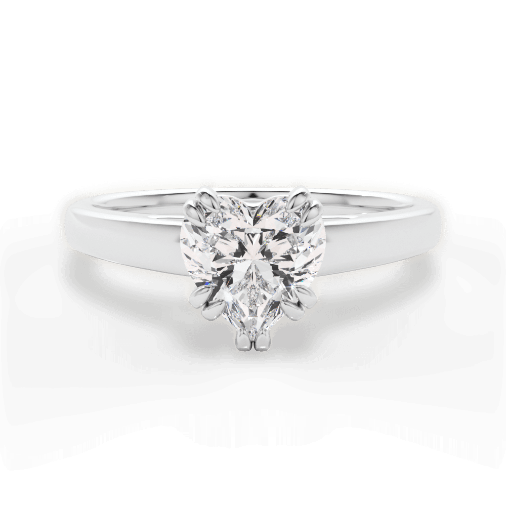 Anna Heart Cut Lab Grown Diamond Platinum Engagement Ring