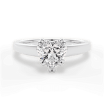 Anna Heart Cut Lab Grown Diamond 18Kt White Gold Engagement Ring
