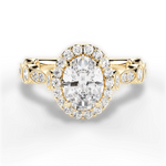 Irene Oval Cut Lab Grown Diamond 18Kt Yellow Gold Engagement Ring
