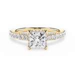 Laura Princess Cut Lab Grown Diamond 18Kt Yellow Gold Engagement Ring
