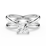 Ada Princess Cut Lab Grown Diamond Platinum Engagement Ring