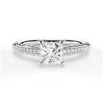 Caroline Princess Cut Lab Grown Diamond 18Kt White Gold Engagement Ring