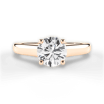 Ariana Round Cut Lab Grown Diamond 18Kt Rose Gold Engagement Ring