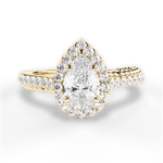 Kim Pear Cut Lab Grown Diamond 18Kt Yellow Gold Engagement Ring