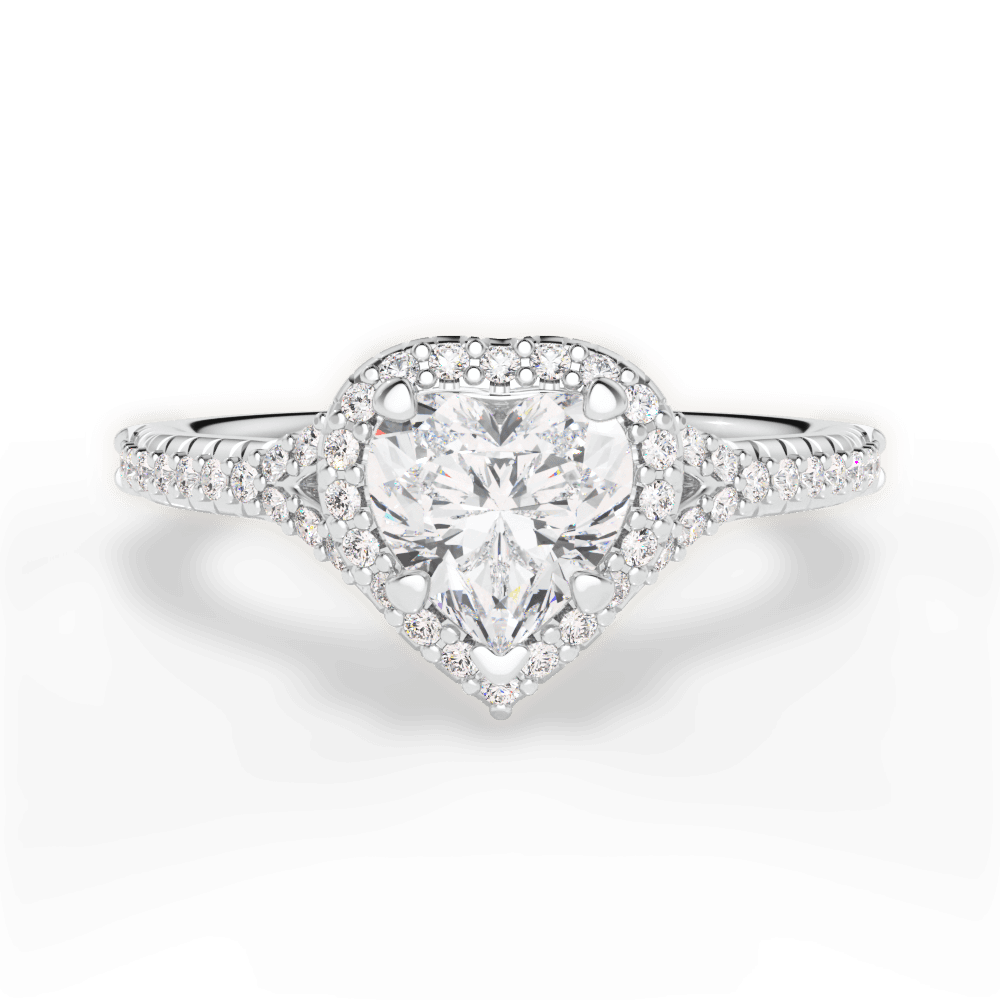 Judy Heart Cut Lab Grown Diamond Platinum Engagement Ring